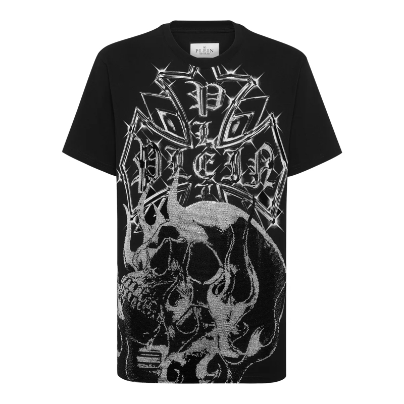 Philipp Plein T-Shirt T-Shirt Rundhalsausschnitt Ss Skull schwarz