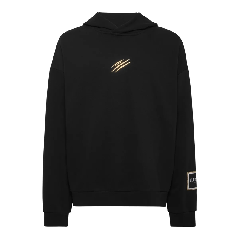 Plein Sport Top Hoodie schwarz