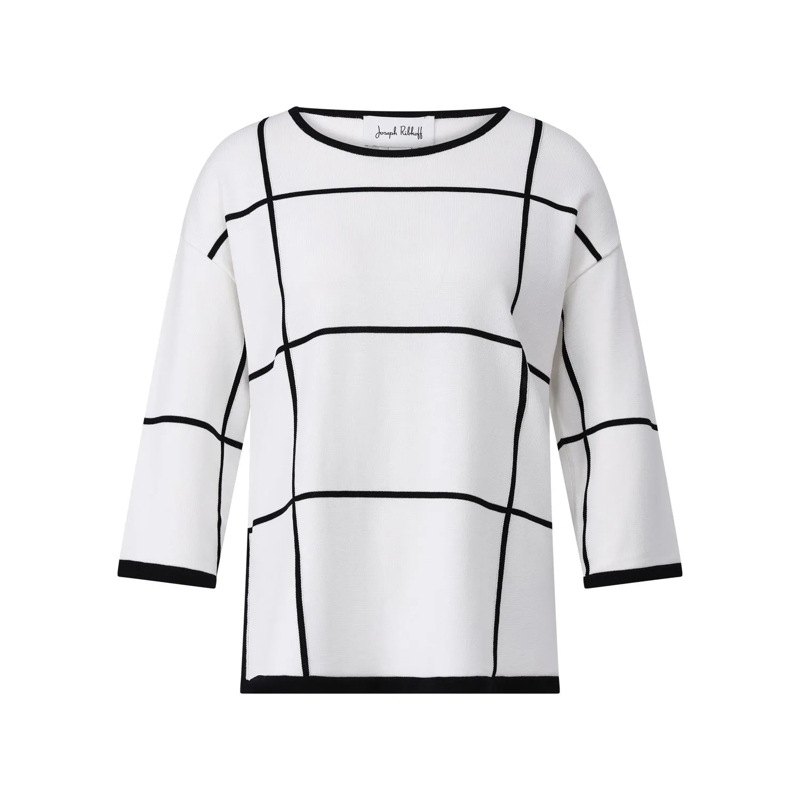 Joseph Ribkoff T-shirt Shirt mit 3/4-Ärmel Weiß