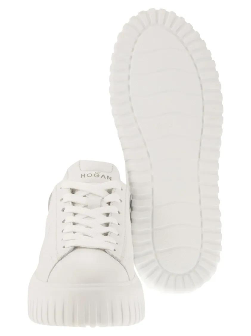 Thumbnail - Hogan Low-Top Sneaker - Sporty Nappa Leather Trainers With H Accents - Gr. 39 (EU) - in Weiß - für Damen