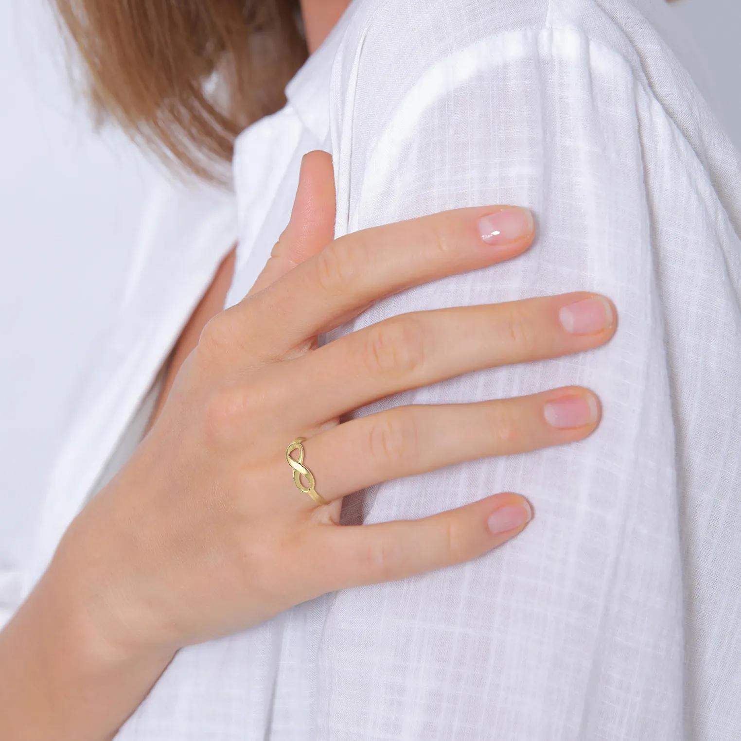 Thumbnail - Elli Ringe - Ring Infinity Unendlichkeit 375 Gelbgold - Gr. 56 MM - in Gold - für Damen