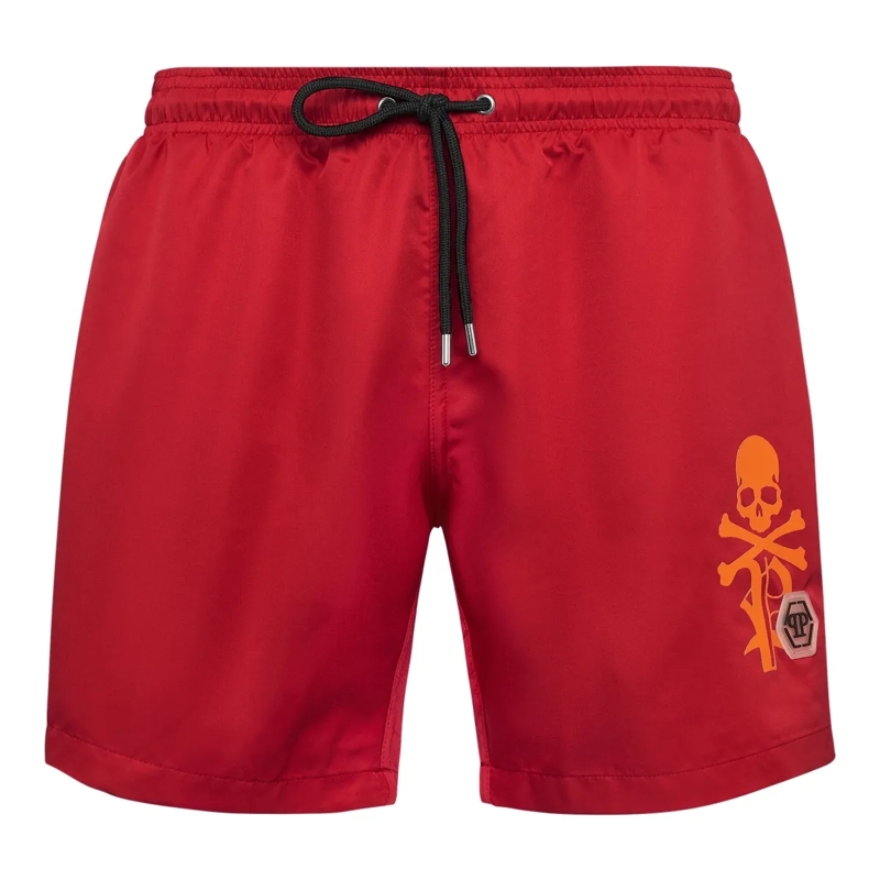 Philipp Plein  Badehose Skull&Bones rot