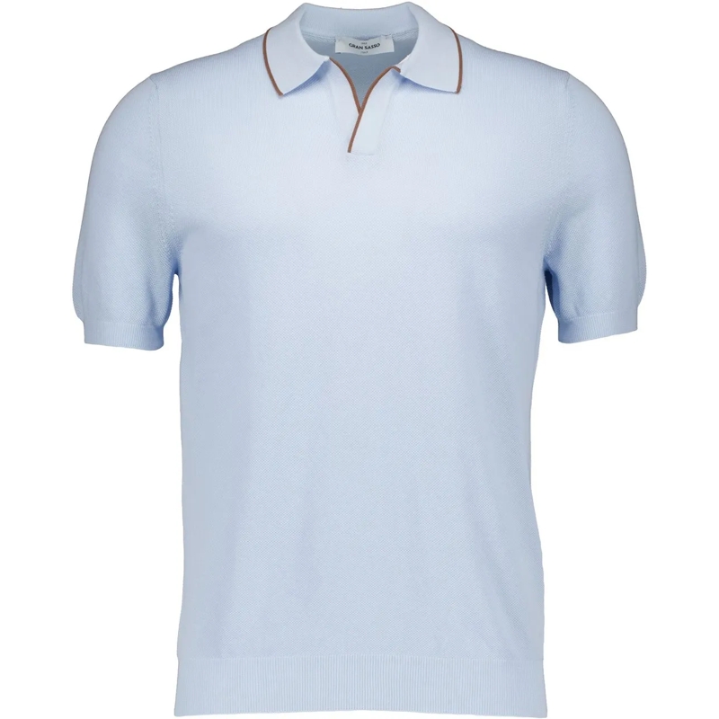 Gran Sasso Poloshirt Gran Sasso 57157/20642 Polos Lichtblauw 57157/2064 blau