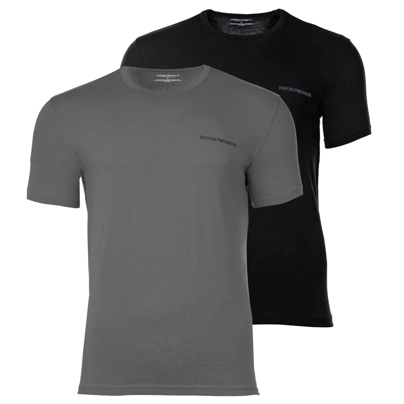 Emporio Armani Hemd Pure Cotton 2er Pack schwarz