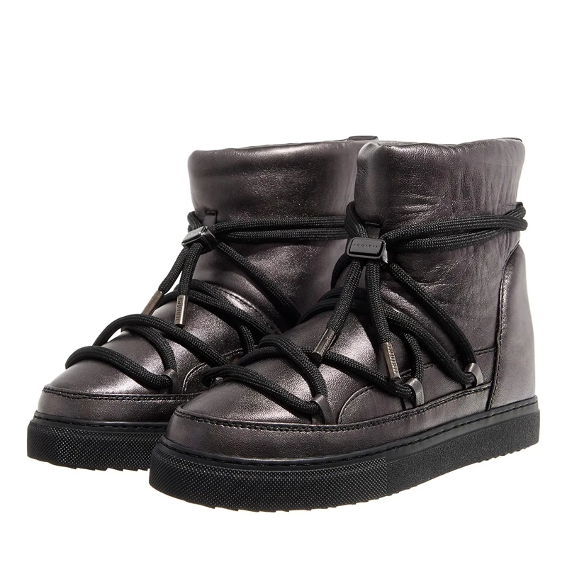 INUIKII Winterboots Full Leather Metallic Black