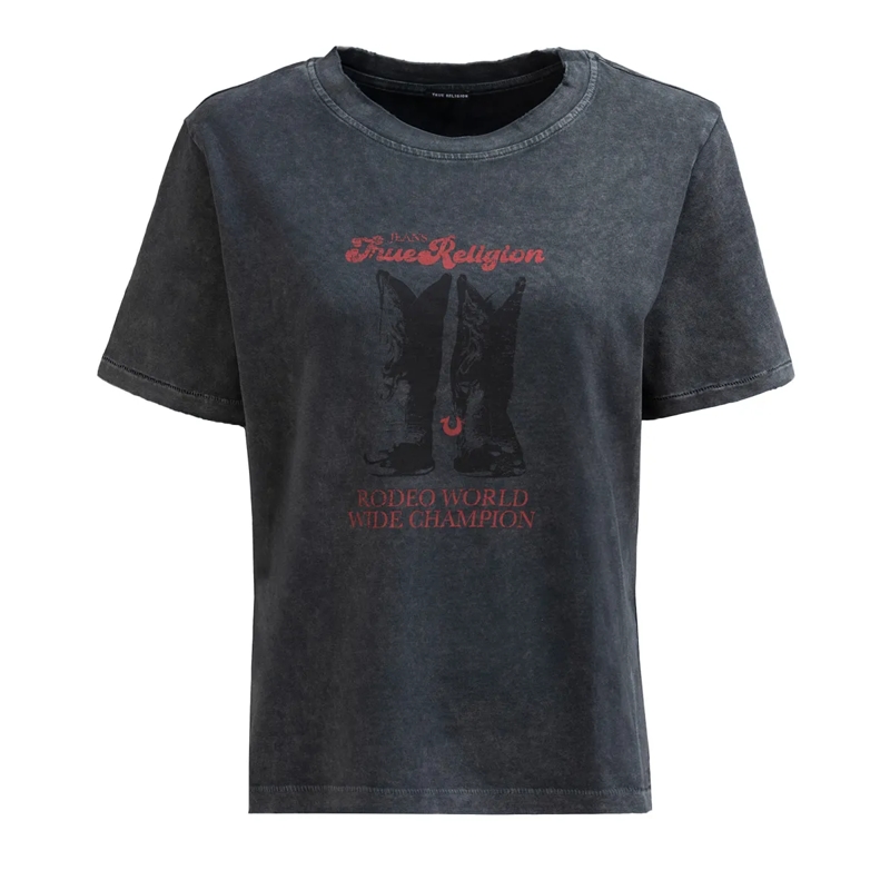True Religion T-Shirt T-Shirt BOOTS schwarz
