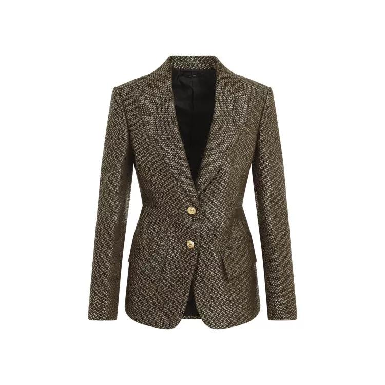 Tom Ford - Boucle Single Breasted Jacket - Größe 40 - green