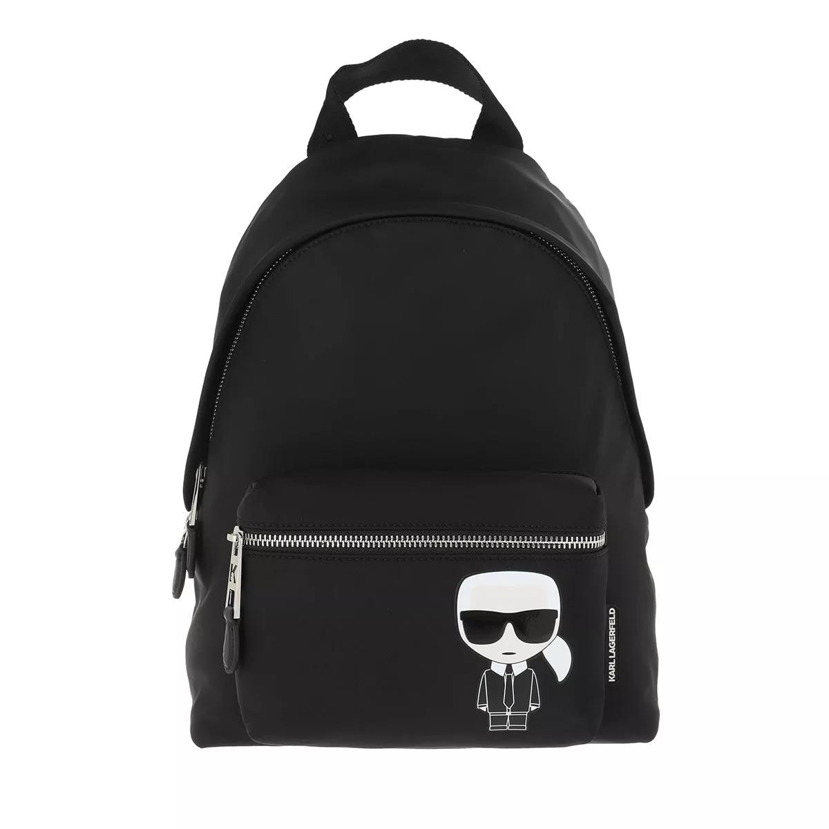 Werkwijze vandaag Verenigde Staten van Amerika Karl Lagerfeld Ikonik Nylon Klassik Medium Backpack A999 Black | Rugzak |  fashionette