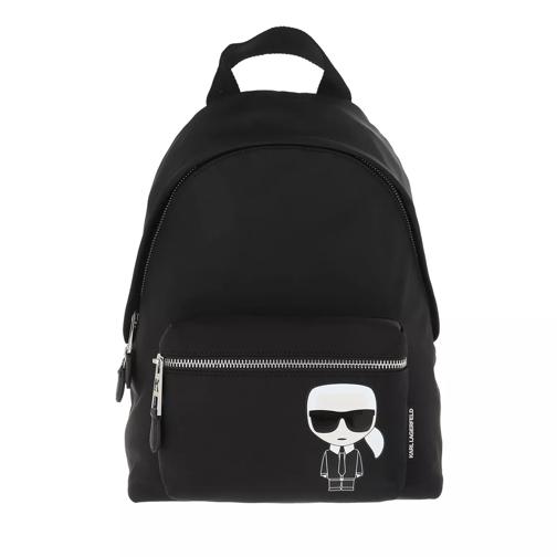 Karl Lagerfeld Ikonik Nylon Klassik Medium Backpack A999 Black Sac à dos