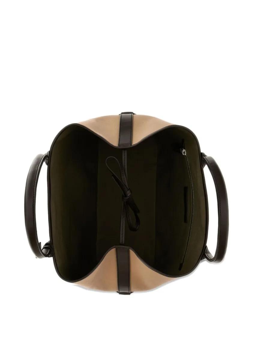 Thumbnail - Hogan Shopper & Totes - Shopper Bag In Beige Cotton-Calfskin Blend - Gr. unisize - in Braun - für Damen