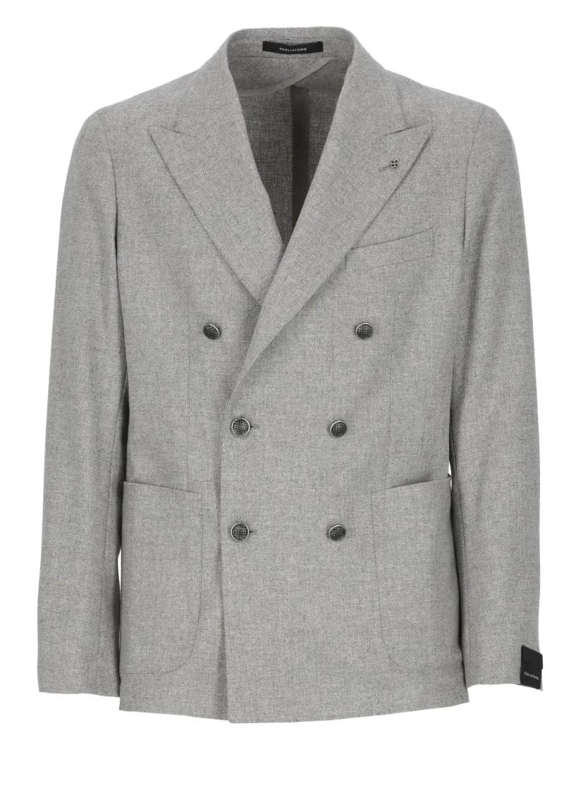 Tagliatore - Wool Double-Breasted Jacket - Größe 48 - grau