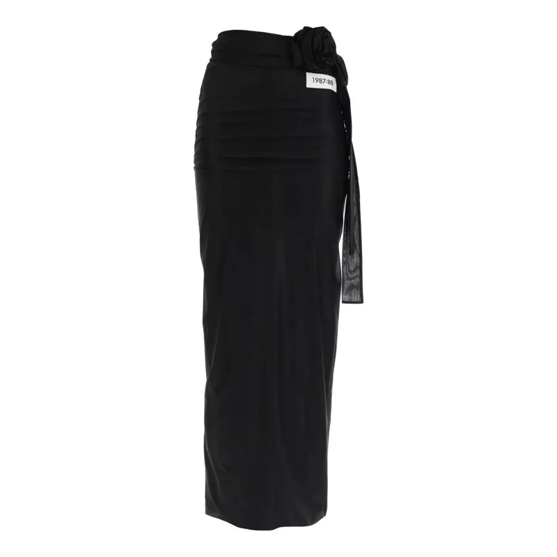 Dolce&Gabbana Minirok Jersey Stretch Maxi Skirt Black