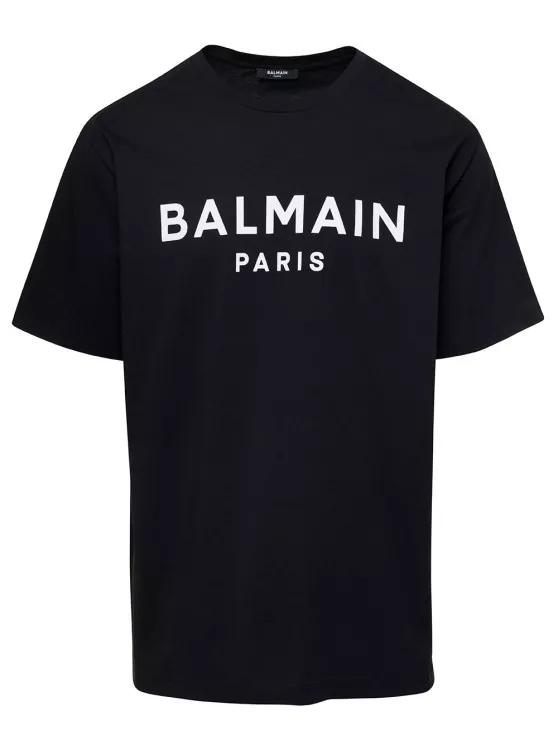 Balmain - Black Crew Neck T-Shirt - Größe L - black