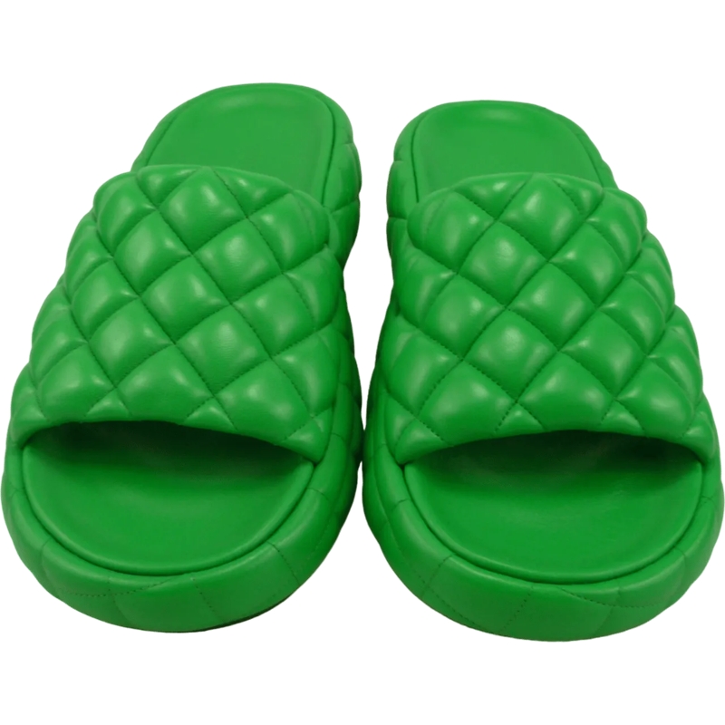 Bottega Veneta Hausschuhe Sandalo imbottito in pelle verde grün (Image 2)