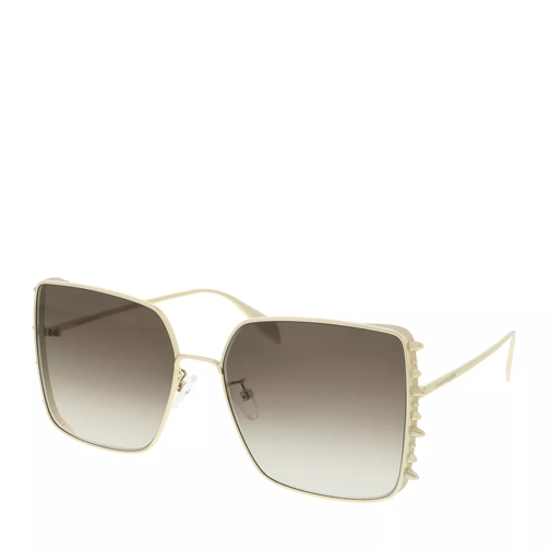 Alexander McQueen AM0309S-002 62 Sunglass Woman Metal Gold Sonnenbrille