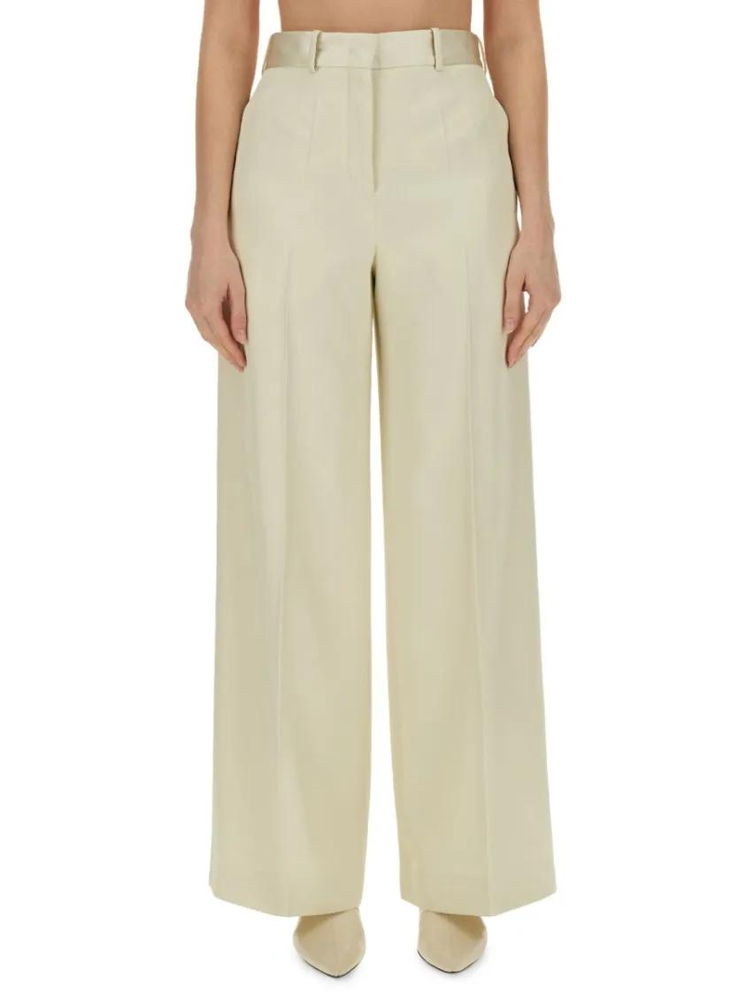 Thumbnail - Jil Sander - High-Waisted Tailored Pants With Wide Legs - Größe 34 - beige