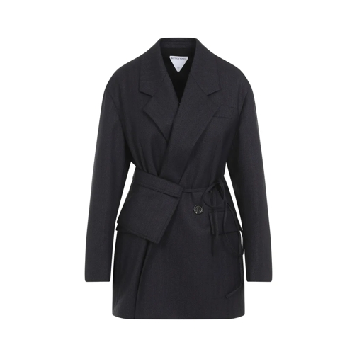 Bottega Veneta Stripe Wool Jacket Black Blazer