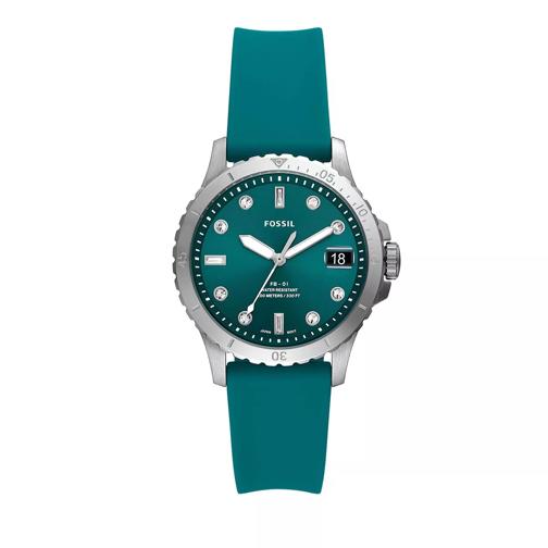 Fossil FB-01 Three-Hand Date Silicone Watch Oasis Montre à quartz