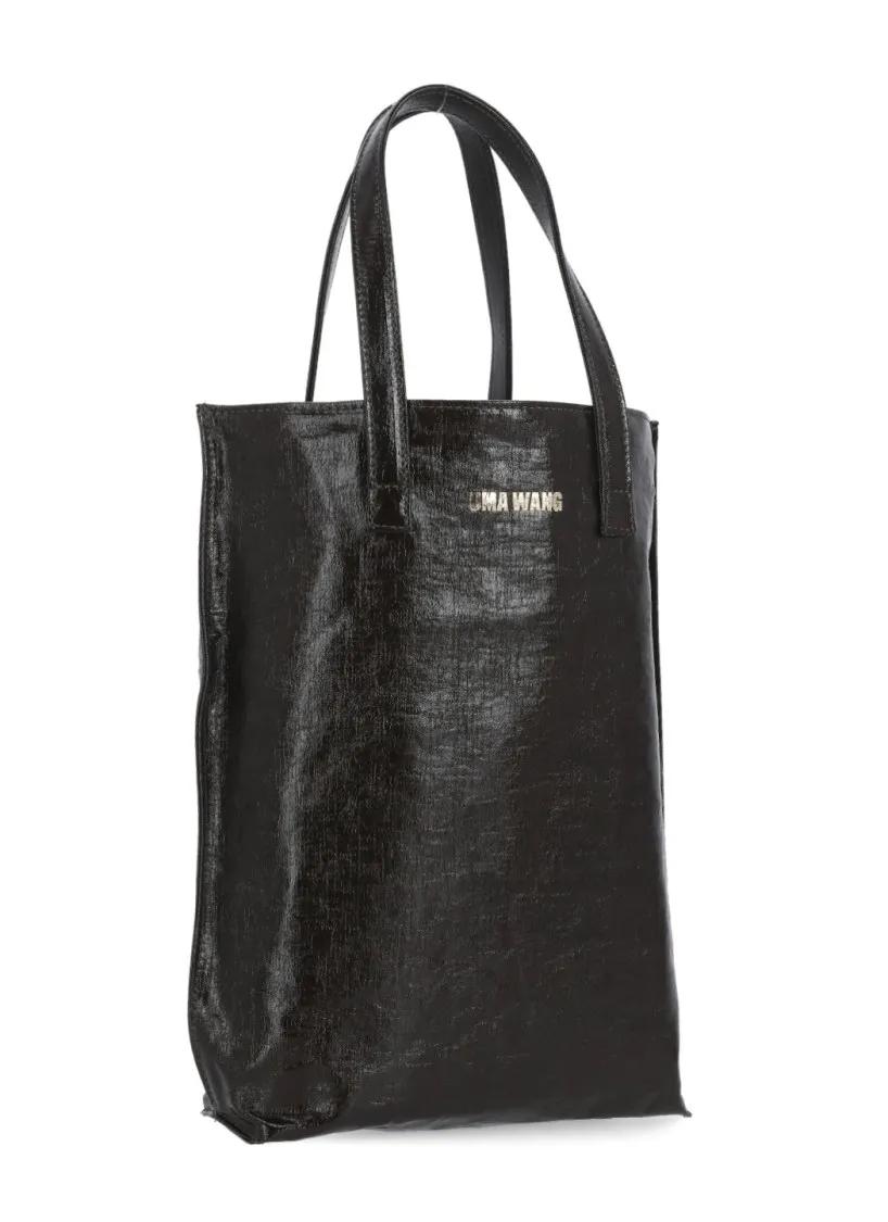Uma Wang Totes & shoppers Dark Brown Linen Bag in zwart