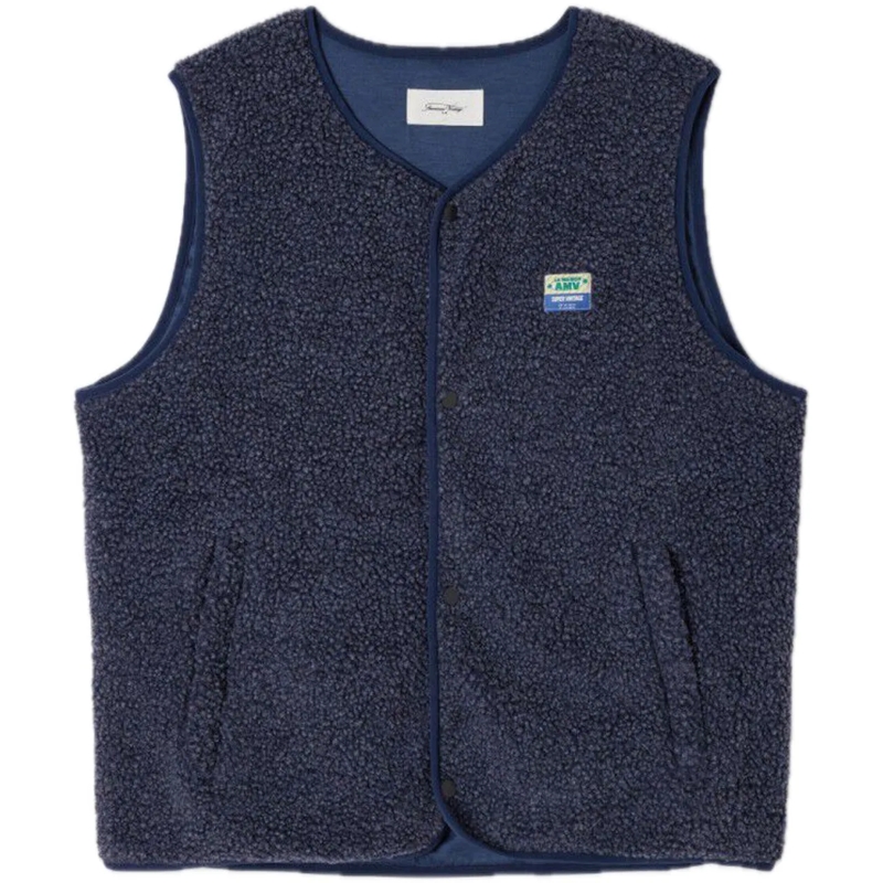 American Vintage  fleece bodywarmer blau