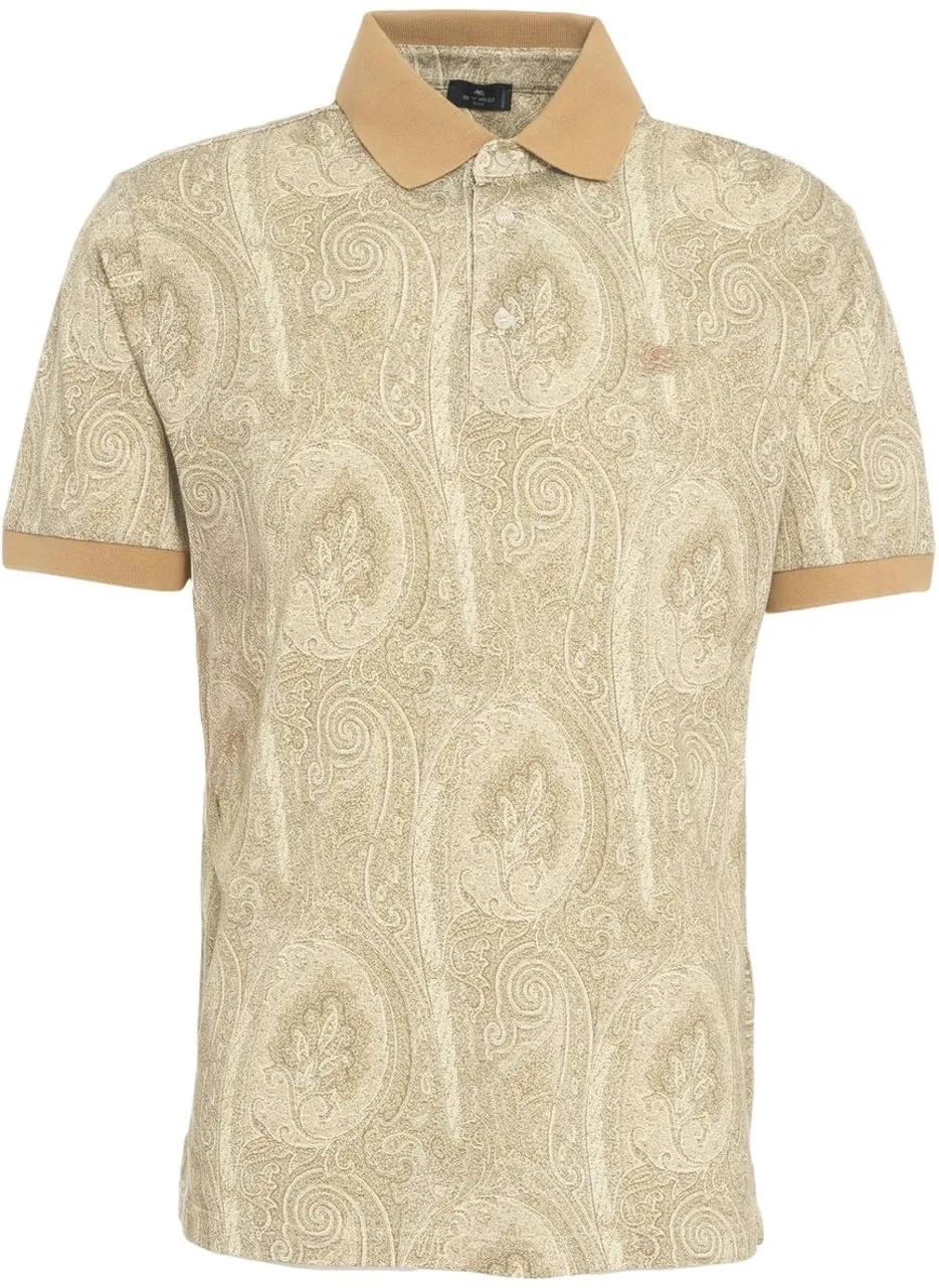 Etro - Polo shirt with paisley print - Größe L - beige