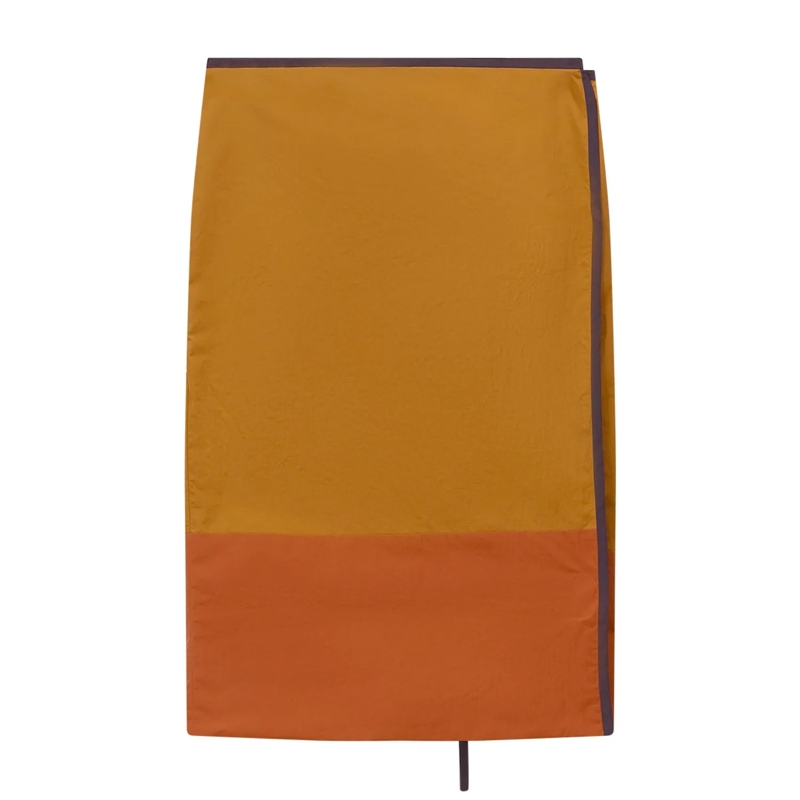 Saint Laurent Maxirock Midi-Wickelrock orange(Image 3)