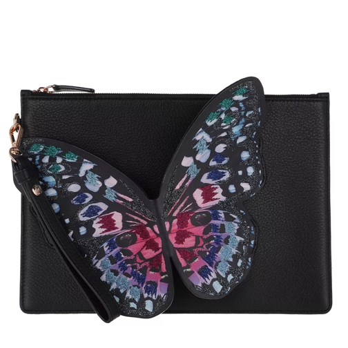 Sophia Webster Butterfly Pochette Black/Blue Multi Wristlet