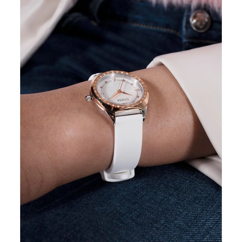 Guess Quarzuhr Quarz-Analoguhr Charlotte weiss(Image 6)