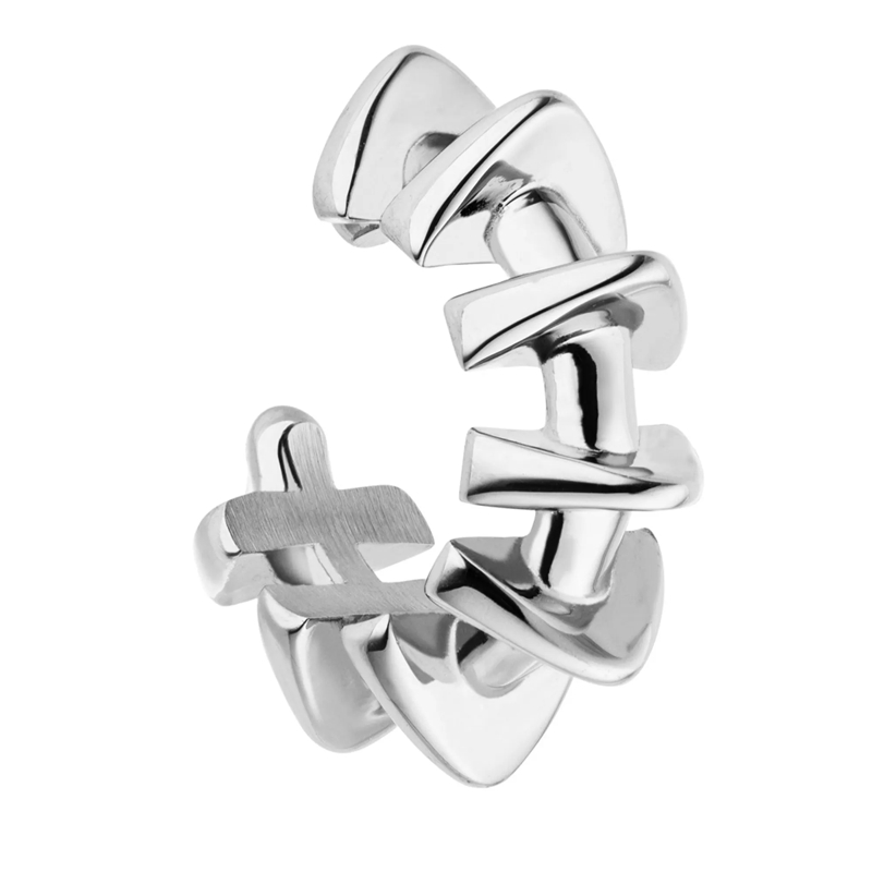 Liebeskind Berlin Ohrstecker Edelstahl Spikes silber