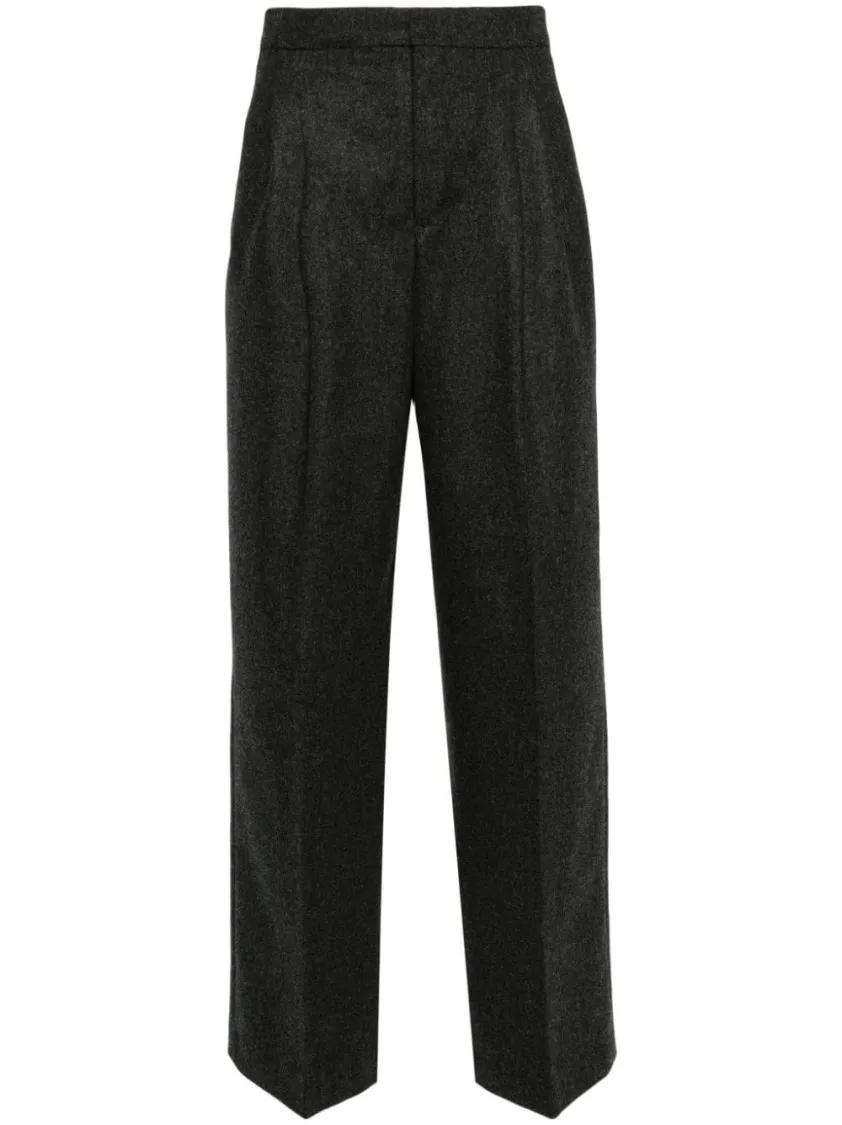 AMI Paris - Dark Grey Pleated Trousers - Größe 34 - grau