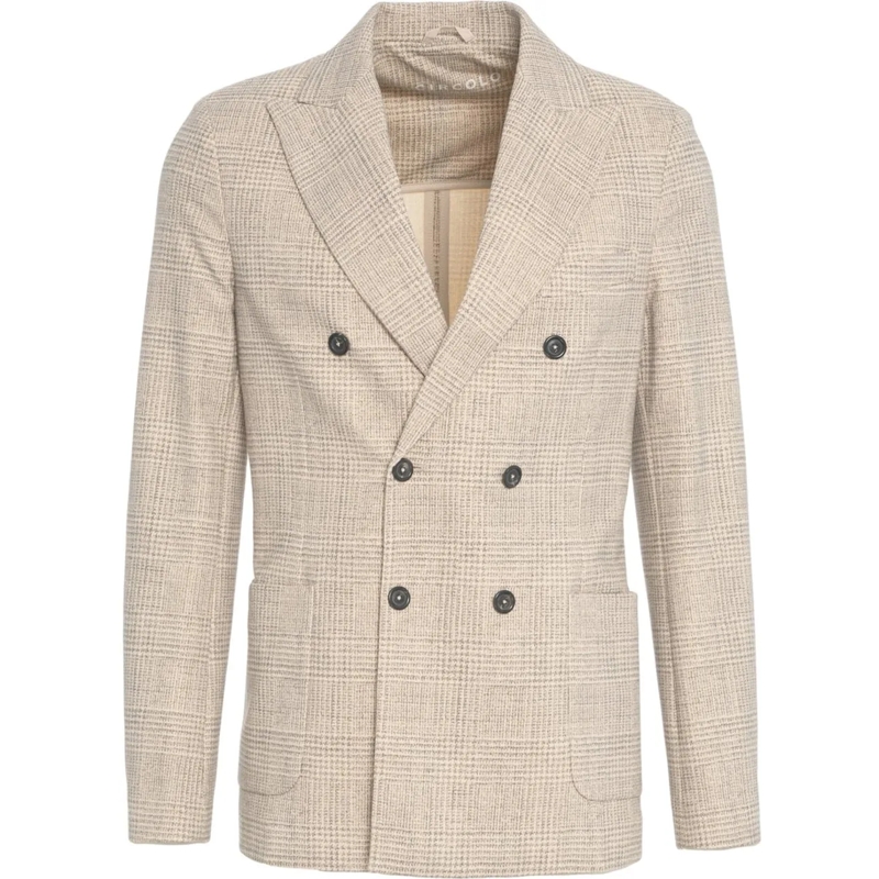 CIRCOLO 1901  Glencheck double-breasted blazer beige