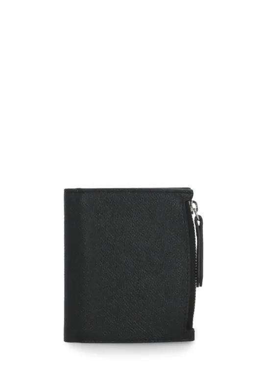 Maison Margiela Portemonnaies - Pebbled Leather Wallet - Gr. unisize - in Schwarz - für Damen