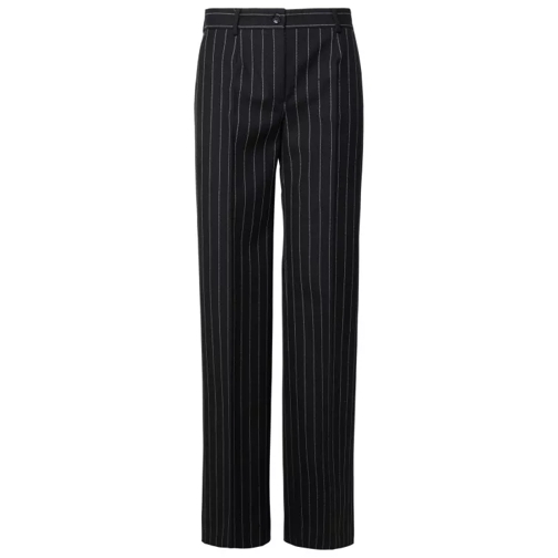 Dolce&Gabbana Black Virgin Wool Trousers Black 