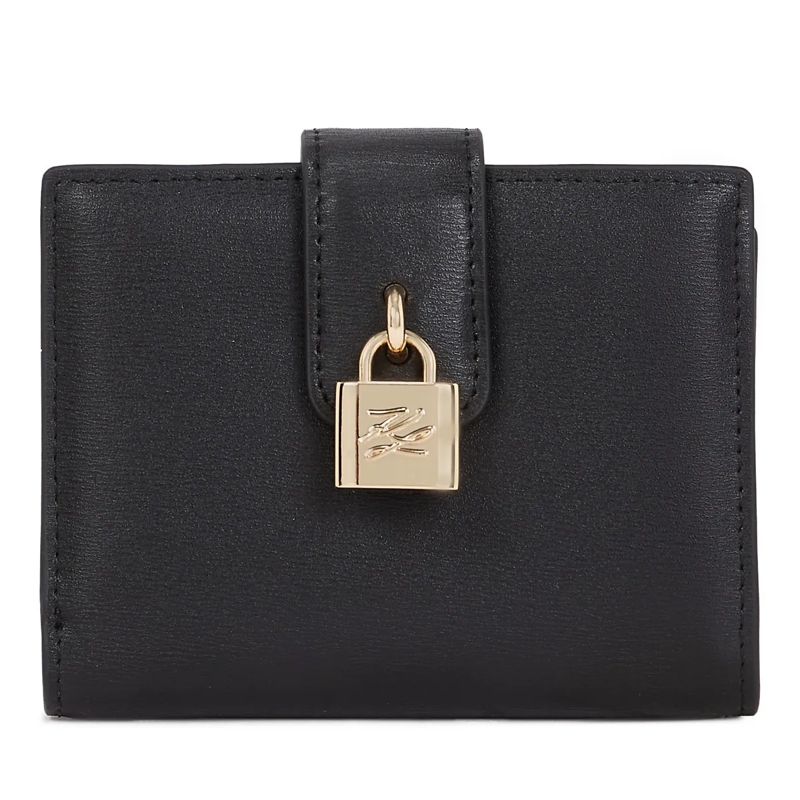 Karl Lagerfeld Geldbörse K/AUTOGRAPH MITTELGROSSES PORTEMONNAIE MIT VORHÄNG schwarz