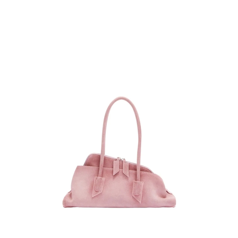 The Attico Crossbody Bag Elongated Pink Handbag With Dual Handles Pink