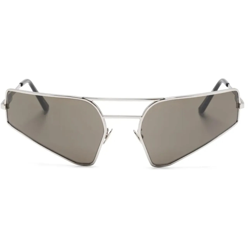 Rick Owens Sonnenbrille Sunglasses Prong Silver Temple/black Lens schwarz