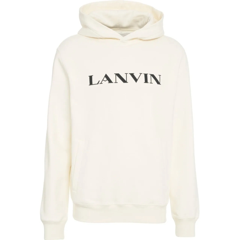 Lanvin  Hoodie with logo print weiß