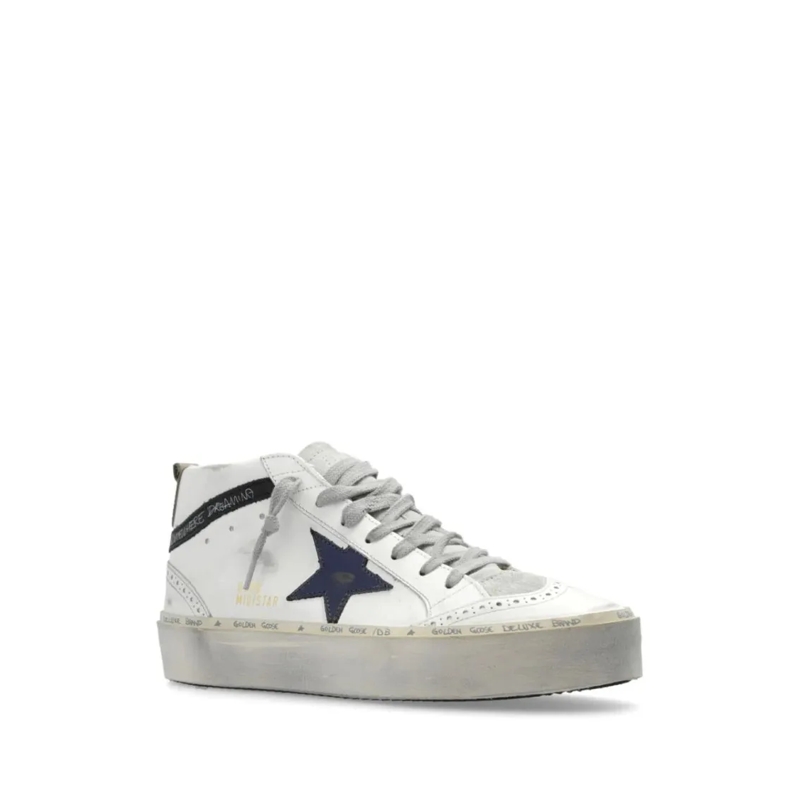 Golden Goose High-Top-Sneaker Mid Star High-Top Leather Sneakers White(Image 4)
