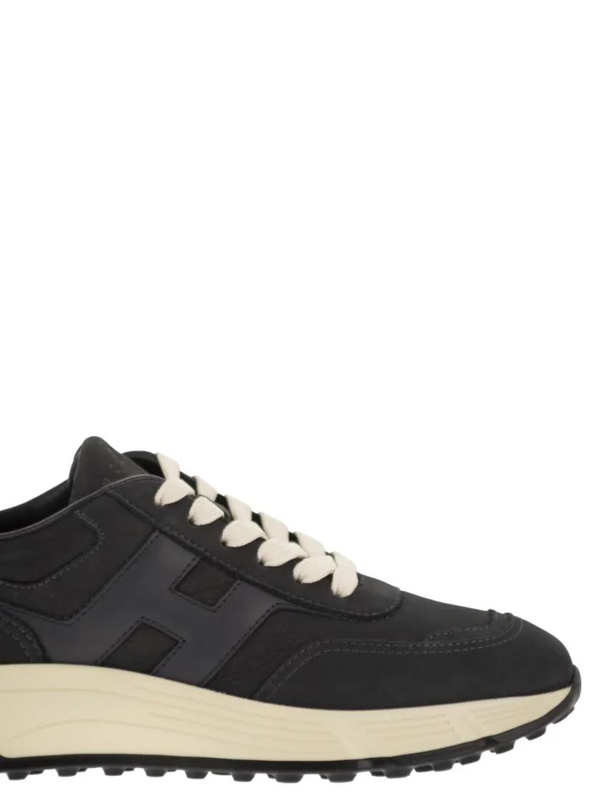 Thumbnail - Hogan Low-Top Sneaker - Fluid Shape Hyperlight Suede Trainers - Gr. 8 - in Schwarz - für Damen