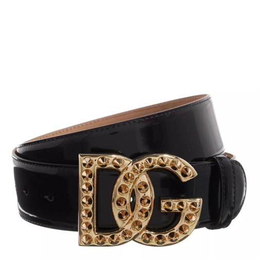 Dolce&Gabbana DG Belt Black Läderskärp