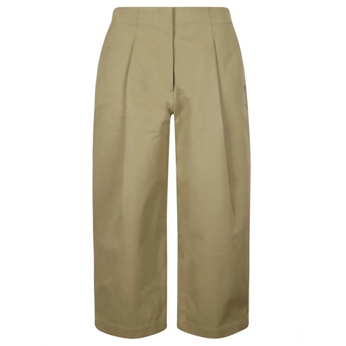 Studio Nicholson  Cotton Front Pleat Trousers Brown