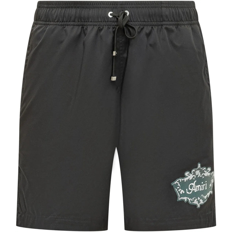 Amiri  Pantaloncini da Bagno con Coulisse e Logo schwarz