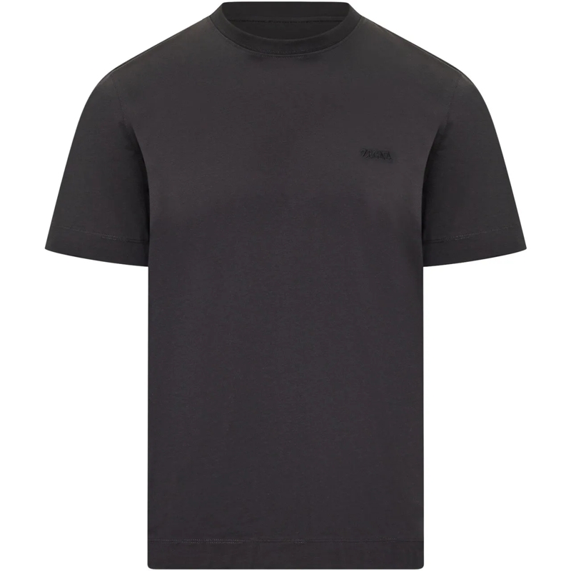 Zegna T-shirt T-shirt in Puro Cotone dunkelgrau