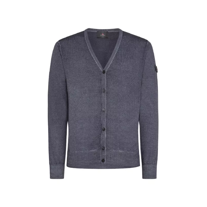 Peuterey  Smooth-Knit Cardigan Blue