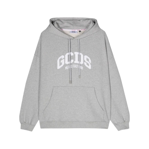 Gcds Hoodie Grey Sweatshirt With Logo Grey