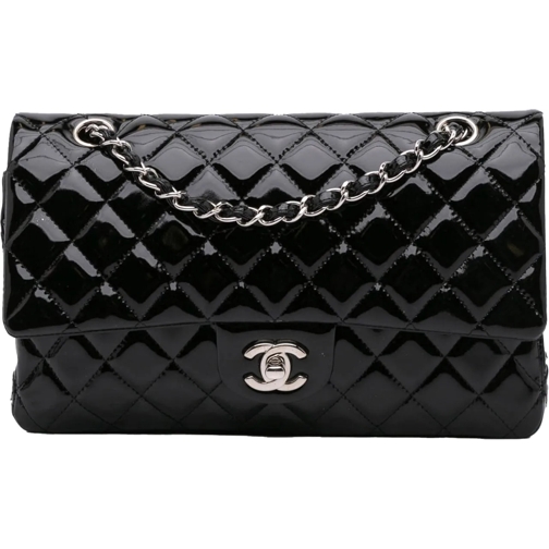 Chanel Tote 2013-2014 Jumbo Classic Patent Double Flap schwarz