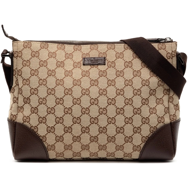 Gucci Schultertasche GG Canvas Crossbody braun