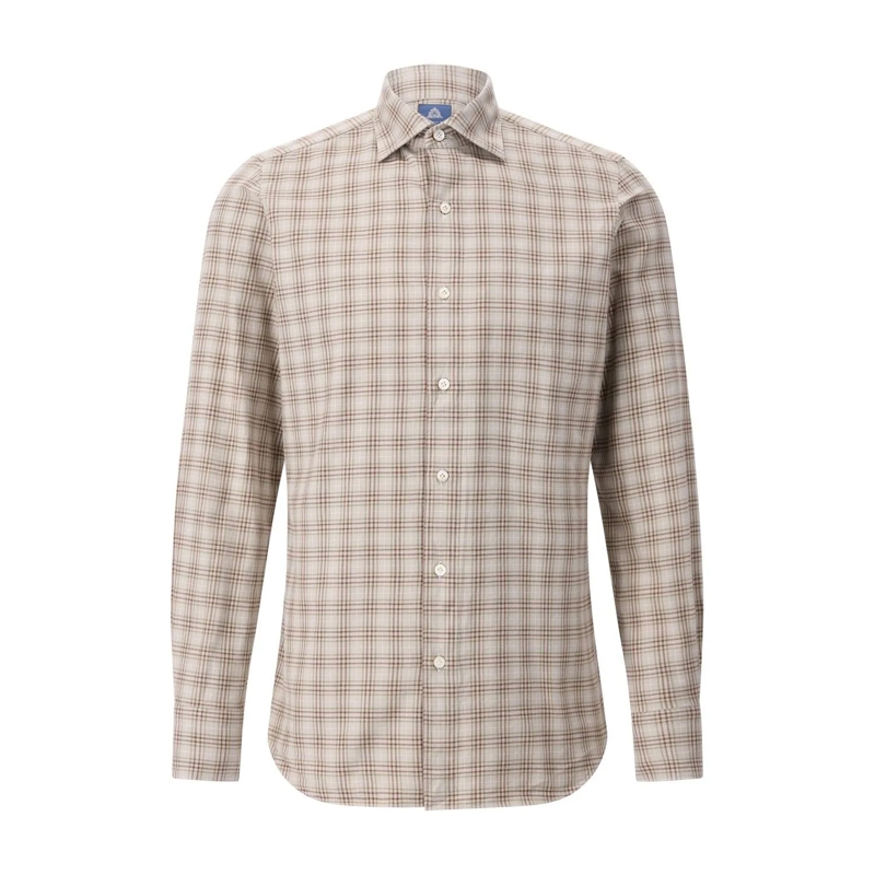 Finamore Chemise Hemd Luigi Tokyo Hellbraun