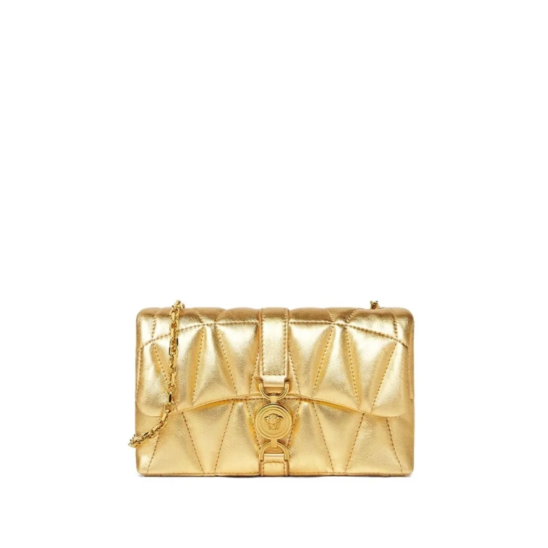 Versace Schultertasche Quilted Gold Lambskin Bag Neutrals