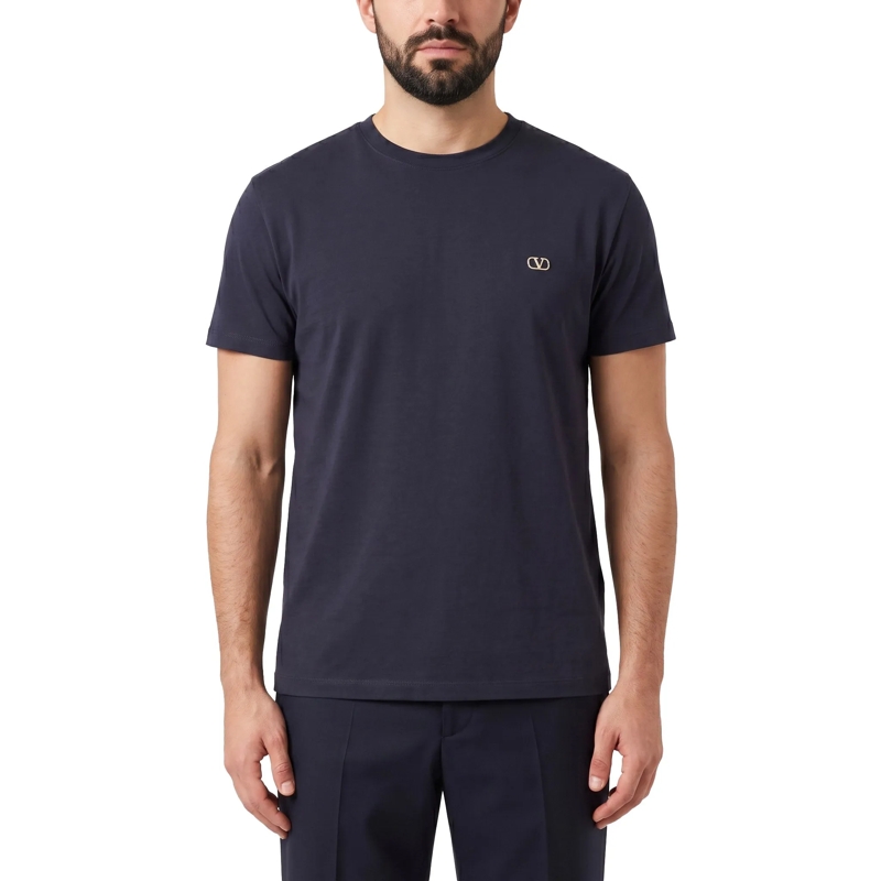 Valentino Garavani T-Shirt T-Shirt aus Baumwolle dunkelblau(Image 2)